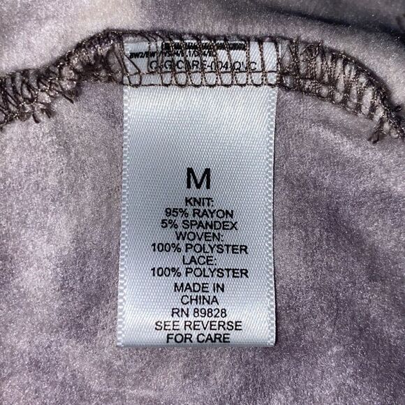 LOGO Lori Goldstein Wm’s Sz Med Logo Tie-Dye Lace Open Front Cardigan - Picture 5 of 5